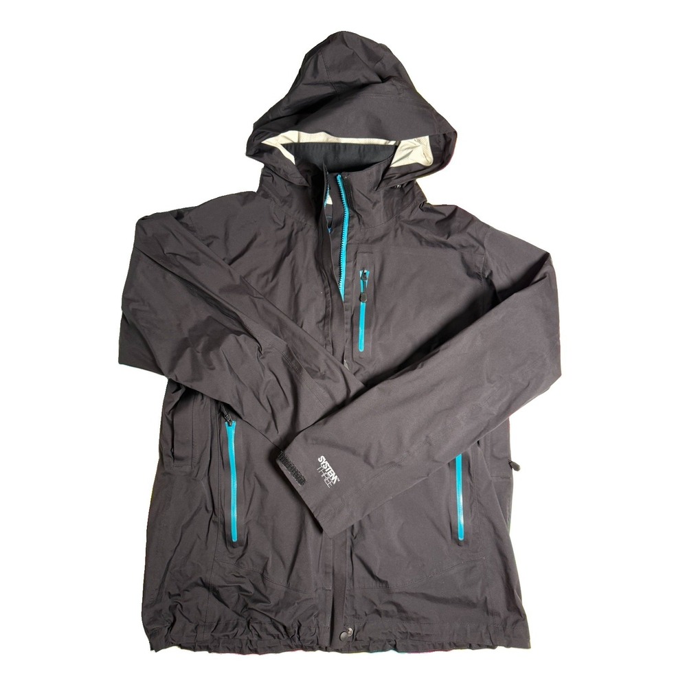 Eastern Mountain Sports Rain Coat Wind Hooded Women's System Three Black XL